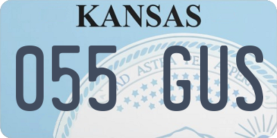 KS license plate 055GUS