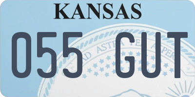 KS license plate 055GUT