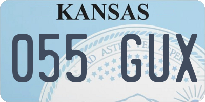 KS license plate 055GUX