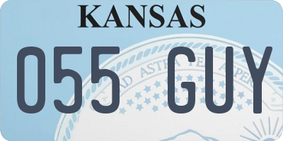 KS license plate 055GUY