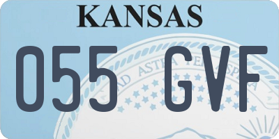 KS license plate 055GVF