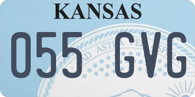 KS license plate 055GVG