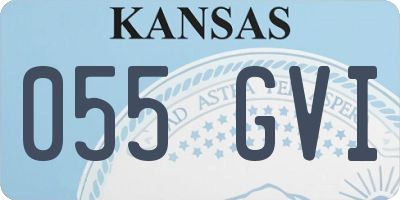 KS license plate 055GVI