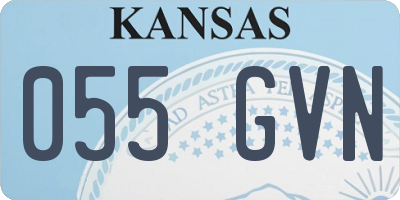 KS license plate 055GVN