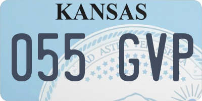 KS license plate 055GVP