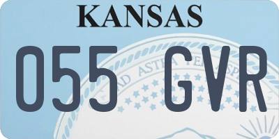 KS license plate 055GVR