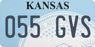 KS license plate 055GVS