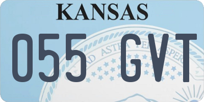 KS license plate 055GVT