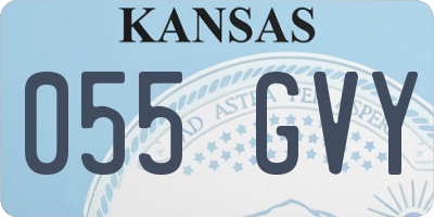 KS license plate 055GVY