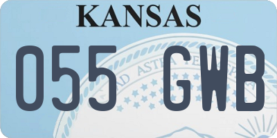 KS license plate 055GWB