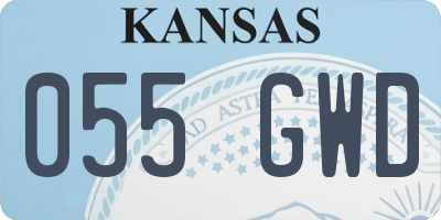 KS license plate 055GWD