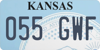 KS license plate 055GWF