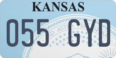 KS license plate 055GYD