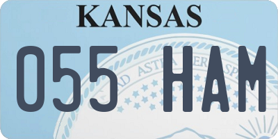 KS license plate 055HAM