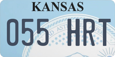 KS license plate 055HRT