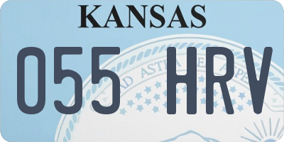 KS license plate 055HRV