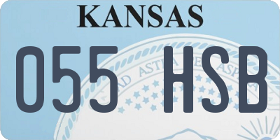 KS license plate 055HSB