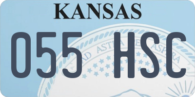 KS license plate 055HSC