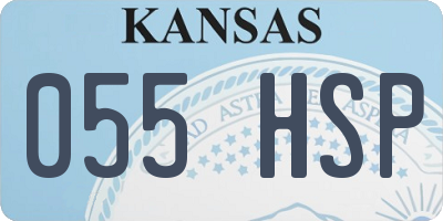 KS license plate 055HSP