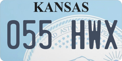 KS license plate 055HWX