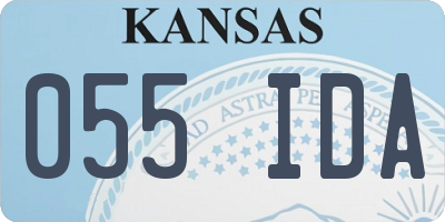 KS license plate 055IDA