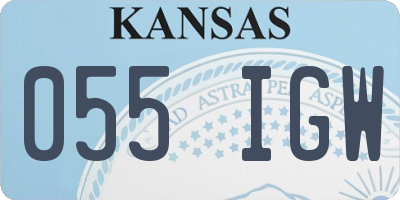 KS license plate 055IGW