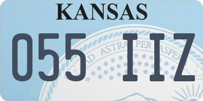 KS license plate 055IIZ