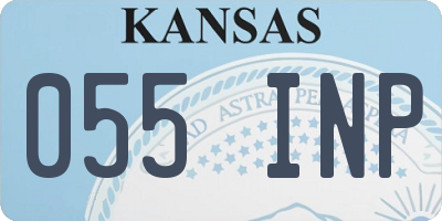 KS license plate 055INP