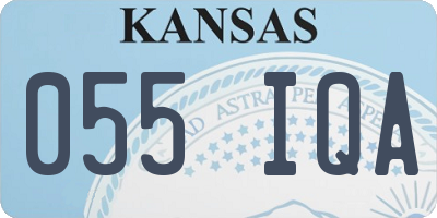 KS license plate 055IQA