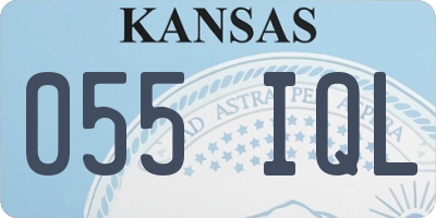 KS license plate 055IQL