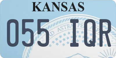 KS license plate 055IQR