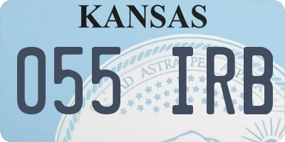 KS license plate 055IRB