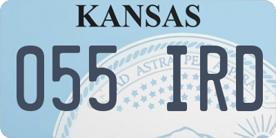 KS license plate 055IRD