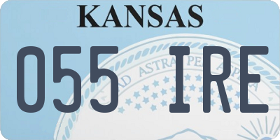 KS license plate 055IRE