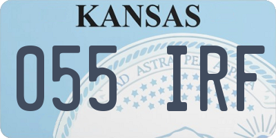 KS license plate 055IRF