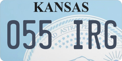 KS license plate 055IRG