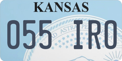 KS license plate 055IRO