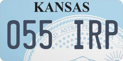 KS license plate 055IRP