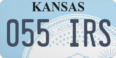 KS license plate 055IRS