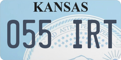 KS license plate 055IRT