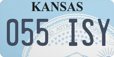 KS license plate 055ISY