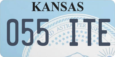 KS license plate 055ITE