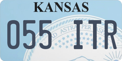 KS license plate 055ITR