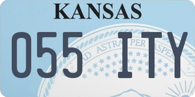 KS license plate 055ITY