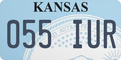KS license plate 055IUR