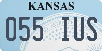 KS license plate 055IUS