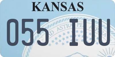 KS license plate 055IUU