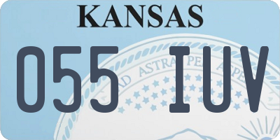 KS license plate 055IUV