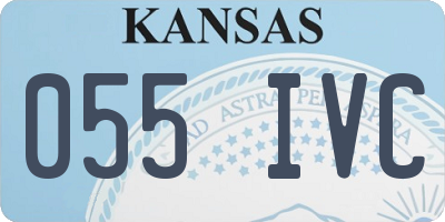 KS license plate 055IVC