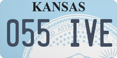 KS license plate 055IVE